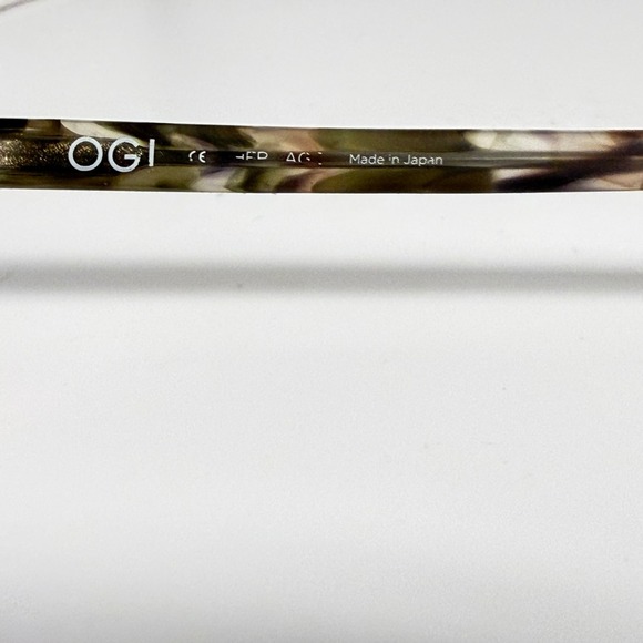 OGI Eyewear 7173/23 Marbled Green Grey Acetate Eyeglasses Frames 50-16-140 Japan main image 5